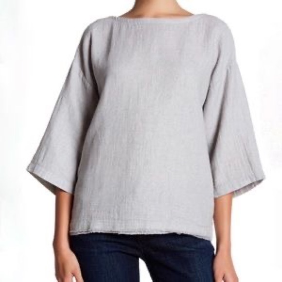 Eileen Fisher Organic Linen Cotton Blend Top - Picture 14 of 15